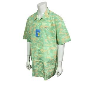 Columbia Trollers Best Vented PFG S/S Shirt Men's Big & Tall 2XT Green
